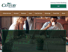 Tablet Screenshot of centurybankonline.com